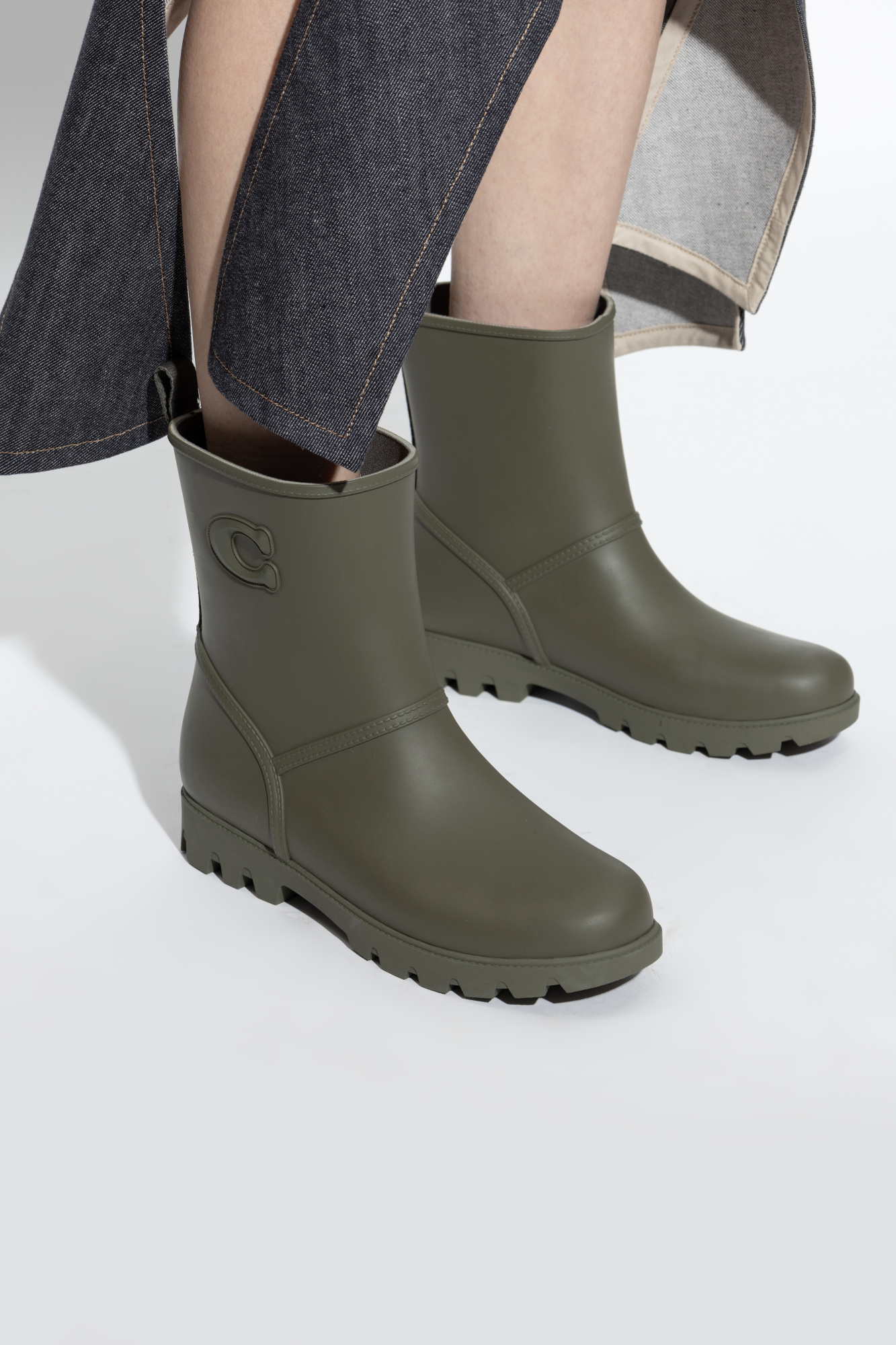 Green Rain boots Ryder Coach Vitkac France